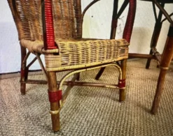 Ensemble table et fauteuil en rotin enfants