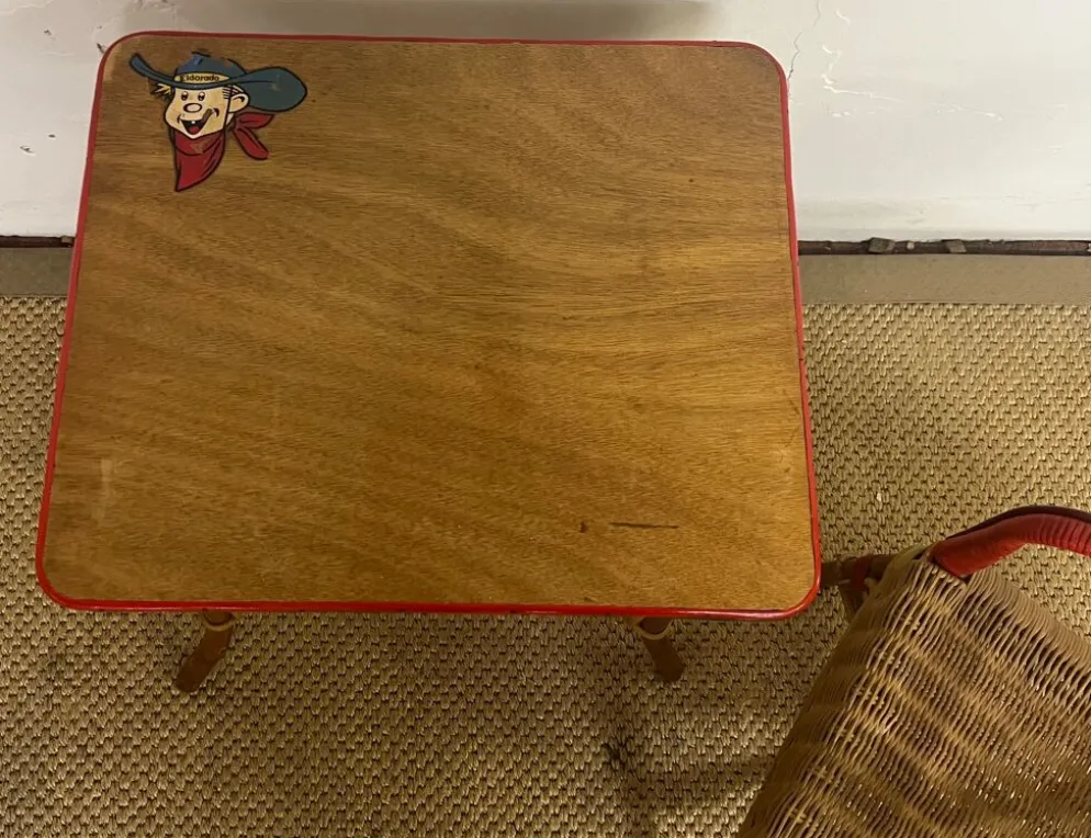 Ensemble table et fauteuil en rotin enfants