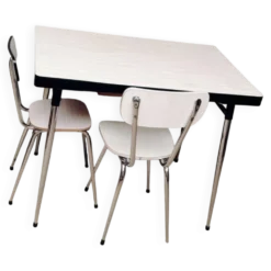Ensemble table Formica et 2 chaises