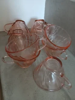 Ensemble 9 tasses Vereco roses