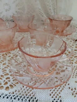 Ensemble 9 tasses Vereco roses
