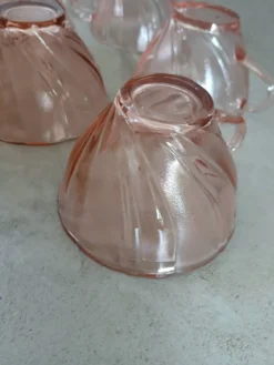 Ensemble 9 tasses Vereco roses