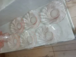 Ensemble 9 tasses Vereco roses
