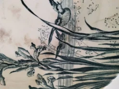 Ensemble 4 terres de fer anciennes – décors naturalistes – vers 1890-1910