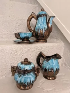 Ensemble thé café théière tasse Vallauris vintage