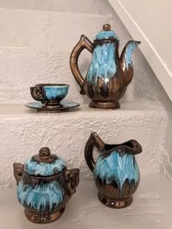 Ensemble thé café théière tasse Vallauris vintage