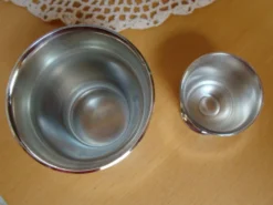 Ensemble timbale et coquetier en argenterie