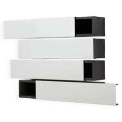 Ensemble unique de 4 horizontaux en A par Shigeru Uchida pour Pastoe 1999