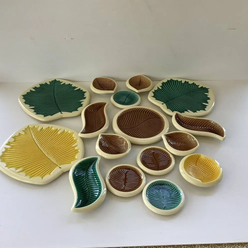 Ensemble Verceram 16 Pièces Vintage Feuilles