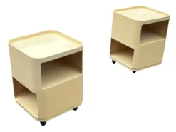 Ensemble vintage de deux chariots Kartell Componibili 4970 par Anna Castelli