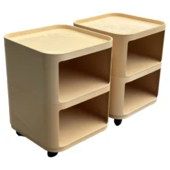 Ensemble vintage de deux chariots Kartell Componibili 4970 par Anna Castelli