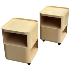 Ensemble vintage de deux chariots Kartell Componibili 4970 par Anna Castelli