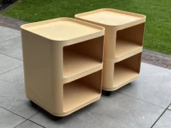 Ensemble vintage de deux chariots Kartell Componibili 4970 par Anna Castelli