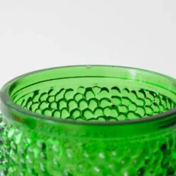 Ensemble vintage de 6 verres à cocktail en verre à bulles, seau à glace et pinces à glace