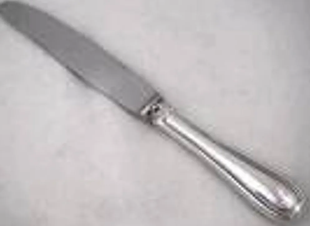 Ercuis Auteuil, 10 couteaux de table en métal argenté, excellent état, 22 cm.