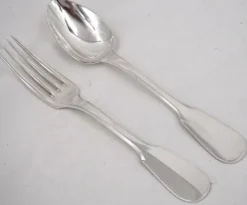 Ercuis Uniplat, Valois, 12 couverts à entremets, dessert, 24 pièces, 18 cm.