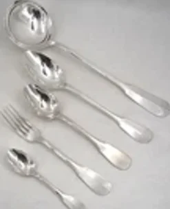Ercuis Uniplat, Valois, ménagère set 38 pièces en métal argenté, excellent état.