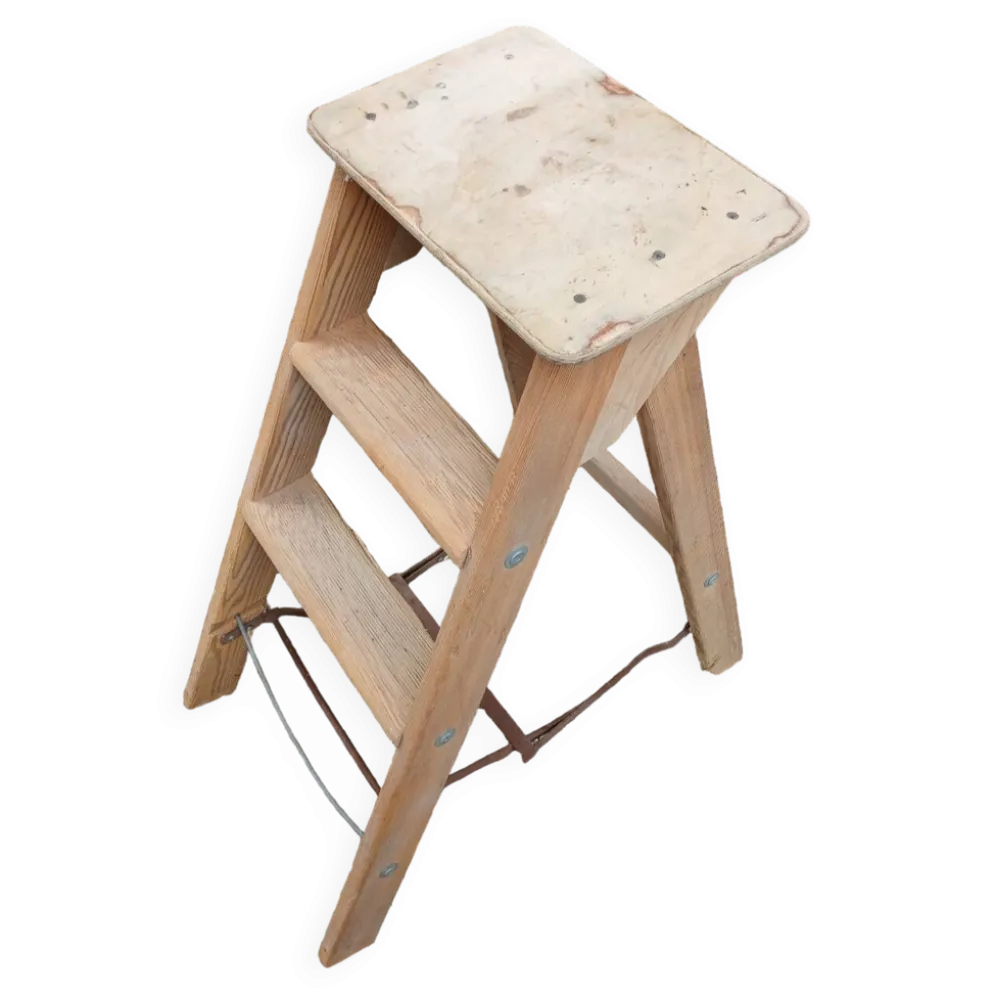 Escabeau ancien en bois
