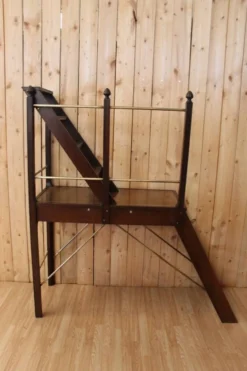 escabeau de bibliothèque en acajou
