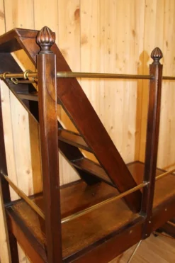 escabeau de bibliothèque en acajou