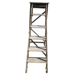 Escabeau de peintre vintage en bois