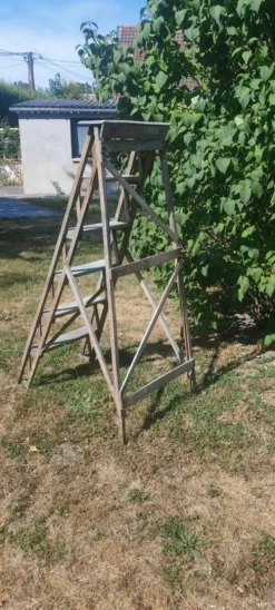 Escabeau de peintre vintage en bois