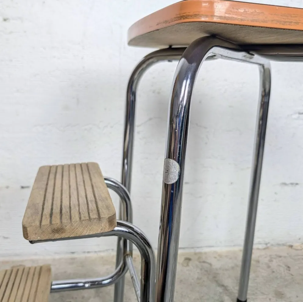 Escabeau marche pied vintage