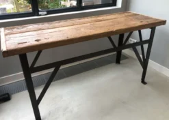 Etabli ancien acier et bois