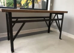 Etabli ancien acier et bois