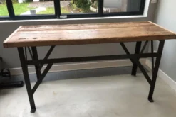 Etabli ancien acier et bois