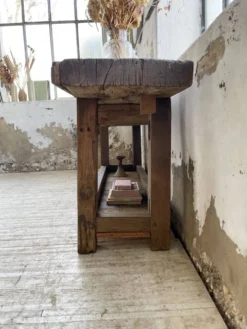 Etabli console en chêne massif 220cm
