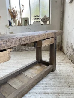 Etabli console en chêne massif 220cm