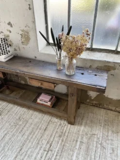 Etabli console en chêne massif 220cm
