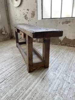 Etabli console en chêne massif 220cm