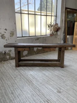 Etabli console en chêne massif 220cm