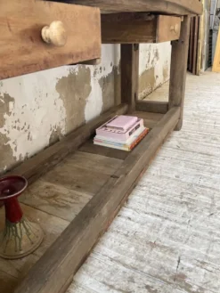 Etabli console en chêne massif 220cm
