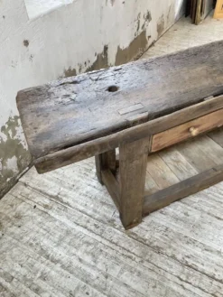 Etabli console en chêne massif 220cm