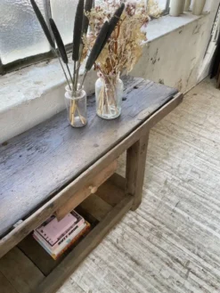 Etabli console en chêne massif 220cm