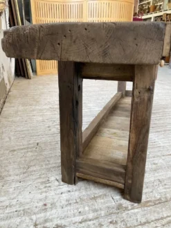 Etabli console en chêne massif 220cm