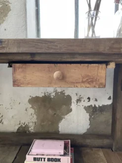 Etabli console en chêne massif 220cm