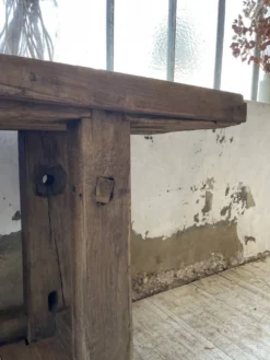 Etabli console en chêne massif 220cm