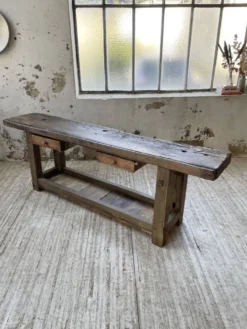 Etabli console en chêne massif 220cm