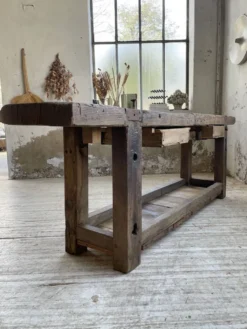 Etabli console en chêne massif 220cm