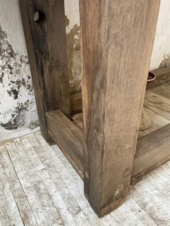 Etabli console en chêne massif 220cm