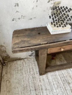 Etabli console en chêne massif 220cm