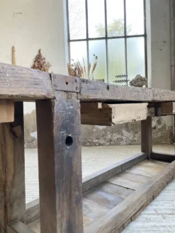 Etabli console en chêne massif 220cm