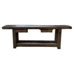 Etabli console en chêne massif 220cm