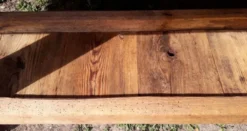 Etabli d’atelier L261xP50xH80,5cm ancien en hêtre