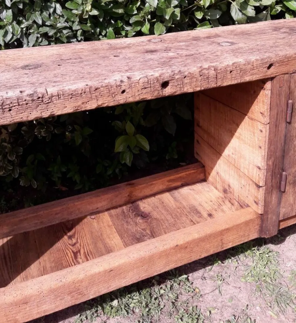 Etabli d’atelier L261xP50xH80,5cm ancien en hêtre