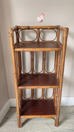 ETAGERE Bibliothèque ROTIN Vintage